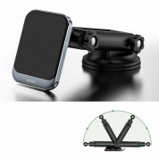 Tech-Protect MM15W-V2 MagSafe Dashboard Car Mount 15W - магнитна поставка за таблото или стъклото на кола с безжично зареждане за iPhone с MagSafe (черен) 5