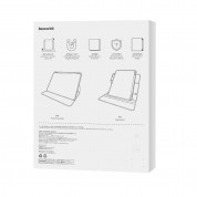 Baseus Minimalist Series Magnetic Protective Case - полиуретанов калъф с отделящ се кейс за iPad 9 (2021), iPad 8 (2020), iPad 7 (2019) (лилав) 6
