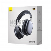 Baseus Bowie H2 Bluetooth Active Noise Cancelling Headphones - безжични блутут слушалки с активна изолация на околния шум (тъмносив) 7