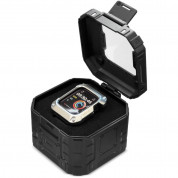 Kingxbar Watch Strap and Case CYF134 - удароустойчив алуминиев кейс от най-висок клас с вградена каишка за Apple Watch 45мм (черен) 11