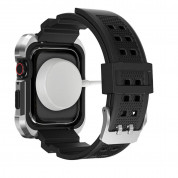 Kingxbar Watch Strap and Case CYF134 - удароустойчив алуминиев кейс от най-висок клас с вградена каишка за Apple Watch 45мм (сребрист) 2