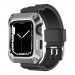 Kingxbar Watch Strap and Case CYF134 - удароустойчив алуминиев кейс от най-висок клас с вградена каишка за Apple Watch 45мм (сребрист) 1