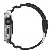 Kingxbar Watch Strap and Case CYF134 - удароустойчив алуминиев кейс от най-висок клас с вградена каишка за Apple Watch 45мм (сребрист) 4