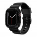 Kingxbar 2in1 Watch Strap and Case CYF537 - удароустойчив TPU кейс с вградена каишка за Apple Watch 44мм, 45мм (черен) 5