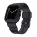 Kingxbar 2in1 Watch Strap and Case CYF537 - удароустойчив TPU кейс с вградена каишка за Apple Watch 44мм, 45мм (сив) 1