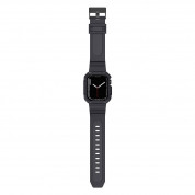Kingxbar 2in1 Watch Strap and Case CYF537 - удароустойчив TPU кейс с вградена каишка за Apple Watch 44мм, 45мм (сив) 8