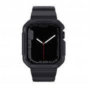 Kingxbar 2in1 Watch Strap and Case CYF537 - удароустойчив TPU кейс с вградена каишка за Apple Watch 44мм, 45мм (сив) 2