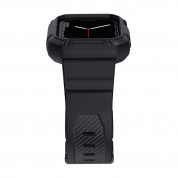 Kingxbar 2in1 Watch Strap and Case CYF537 - удароустойчив TPU кейс с вградена каишка за Apple Watch 44мм, 45мм (сив) 9