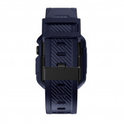 Kingxbar 2in1 Watch Strap and Case CYF537 - удароустойчив TPU кейс с вградена каишка за Apple Watch 44мм, 45мм (син) 3