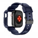 Kingxbar 2in1 Watch Strap and Case CYF537 - удароустойчив TPU кейс с вградена каишка за Apple Watch 44мм, 45мм (син) 6