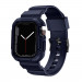 Kingxbar 2in1 Watch Strap and Case CYF537 - удароустойчив TPU кейс с вградена каишка за Apple Watch 44мм, 45мм (син) 5