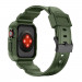 Kingxbar 2in1 Watch Strap and Case CYF537 - удароустойчив TPU кейс с вградена каишка за Apple Watch 44мм, 45мм (зелен) 7