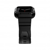 Kingxbar 2in1 Watch Strap and Case CYF106 - удароустойчив TPU кейс с вградена каишка за Apple Watch 40мм, 41мм (черен) 9