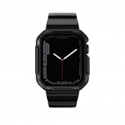 Kingxbar 2in1 Watch Strap and Case CYF106 - удароустойчив TPU кейс с вградена каишка за Apple Watch 40мм, 41мм (черен) 2