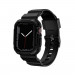 Kingxbar 2in1 Watch Strap and Case CYF106 - удароустойчив TPU кейс с вградена каишка за Apple Watch 40мм, 41мм (черен) 5