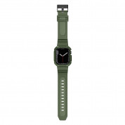 Kingxbar 2in1 Watch Strap and Case CYF106 - удароустойчив TPU кейс с вградена каишка за Apple Watch 40мм, 41мм (зелен) 8