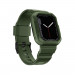 Kingxbar 2in1 Watch Strap and Case CYF106 - удароустойчив TPU кейс с вградена каишка за Apple Watch 40мм, 41мм (зелен) 2
