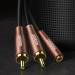 Ugreen AV198 2xRCA Male to 3.5mm Female Audio Cable - качествен аудио кабел 2xRCA (мъжко) към 3.5мм аудио жак (женски) (300 см) (черен-кафяв)  4