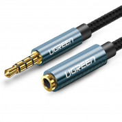 Ugreen AV118 Audio Extension Cable - удължителен аудио кабел 3.5 mm женско към 3.5 mm мъжко (200 см) (син) 