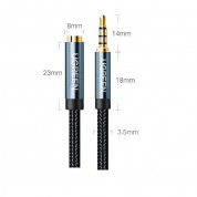 Ugreen AV118 Audio Extension Cable - удължителен аудио кабел 3.5 mm женско към 3.5 mm мъжко (200 см) (син)  11
