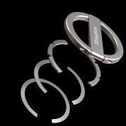 Stoyobe HF-IV Magnetic Ring Phone Holder - магнитен пръстен с поставка за прикрепяне към iPhone с MagSafe (сребрист) 4