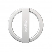 Stoyobe HF-IV Magnetic Ring Phone Holder - магнитен пръстен с поставка за прикрепяне към iPhone с MagSafe (сребрист) 1