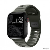 Nomad Sport Band - силиконова каишка за Apple Watch 42мм, 44мм, 45мм, Ultra 49мм (тъмнозелен) 2