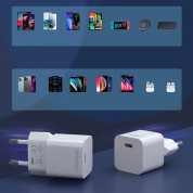 Choetech Mini Wall Charger USB-C 20W PD - захранване за ел. мрежа 20W с USB-C изход и технология за бързо зареждане (бял) 4