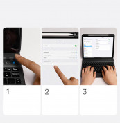 Baseus Brilliance Keyboard Case (ARJK000002) - кожен калъф и безжична блутут клавиатура за iPad Pro 11 M1 (2021), iPad Pro 11 (2020), iPad Pro 11 (2018) (бял) 13