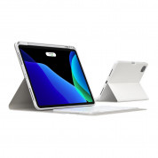 Baseus Brilliance Keyboard Case (ARJK000002) - кожен калъф и безжична блутут клавиатура за iPad Pro 11 M1 (2021), iPad Pro 11 (2020), iPad Pro 11 (2018) (бял) 3