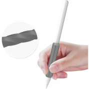 Stoyobe Apple Pencil Silicone Holder Grip Set - 3 броя силиконов грип за Apple Pencil, Apple Pencil 2 (черен, сив, бял) 2