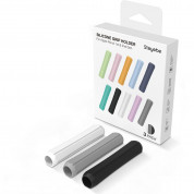 Stoyobe Apple Pencil Silicone Holder Grip Set - 3 броя силиконов грип за Apple Pencil, Apple Pencil 2 (черен, сив, бял) 6
