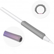 Stoyobe Apple Pencil Silicone Holder Grip Set - 3 броя силиконов грип за Apple Pencil, Apple Pencil 2 (черен, сив, бял) 3