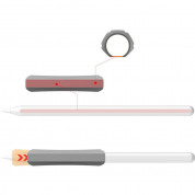 Stoyobe Apple Pencil Silicone Holder Grip Set - 3 броя силиконов грип за Apple Pencil, Apple Pencil 2 (черен, сив, бял) 4