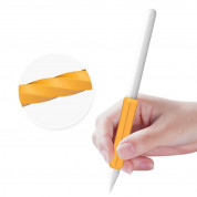 Stoyobe Apple Pencil Silicone Holder Grip Set (black, orange, white) 2