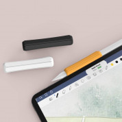 Stoyobe Apple Pencil Silicone Holder Grip Set - 3 броя силиконов грип за Apple Pencil, Apple Pencil 2 (черен, оранжев, бял) 6