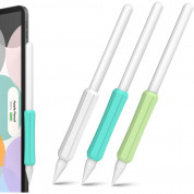 Stoyobe Apple Pencil Silicone Holder Grip Set (white, turquoise, green)