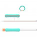 Stoyobe Apple Pencil Silicone Holder Grip Set - 3 броя силиконов грип за Apple Pencil, Apple Pencil 2 (бял, светлосин, зелен) 5
