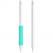 Stoyobe Apple Pencil Silicone Holder Grip Set - 3 броя силиконов грип за Apple Pencil, Apple Pencil 2 (бял, светлосин, зелен) 1