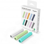 Stoyobe Apple Pencil Silicone Holder Grip Set - 3 броя силиконов грип за Apple Pencil, Apple Pencil 2 (бял, светлосин, зелен) 6