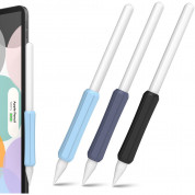 Stoyobe Apple Pencil Silicone Holder Grip Set (black, navy, blue)