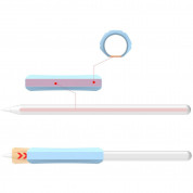 Stoyobe Apple Pencil Silicone Holder Grip Set - 3 броя силиконов грип за Apple Pencil, Apple Pencil 2 (черен, тъмносин, син) 4