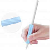 Stoyobe Apple Pencil Silicone Holder Grip Set - 3 броя силиконов грип за Apple Pencil, Apple Pencil 2 (черен, тъмносин, син) 2