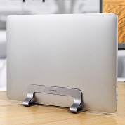 Ugreen Dual Slot Vertical Aluminium Laptop Stand - двойна вертикална алуминиева поставка за MacBook, лаптопи и таблети (тъмносив) 4