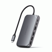 Satechi USB-C Multimedia Adapter M1 - мултифункционален USB-C хъб за свързване на допълнителна периферия за MacBook с M1 чип (тъмносив) 