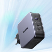 Ugreen Nexode GaN Fast Wall Charger 140W - захранване за ел. мрежа за лаптопи, смартфони и таблети с USB-A и 3xUSB-C изходи с технология за бързо зареждане и USB-C към USB-C кабел (черен) 5