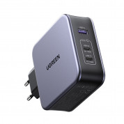Ugreen Nexode GaN Fast Wall Charger 140W - захранване за ел. мрежа за лаптопи, смартфони и таблети с USB-A и 3xUSB-C изходи с технология за бързо зареждане и USB-C към USB-C кабел (черен)