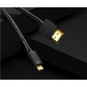 Ugreen HDMI to micro HDMI Cable 2.0v 4K 60Hz - HDMI към microHDMI кабел (200 см) (черен) 2