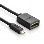 Ugreen HDMI to micro HDMI Adapter 4K 60Hz - адаптер мъжко microHDMI към женско HDMI (черен) 3