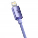 Baseus Crystal Shine USB-C to Lightning Cable PD 20W (CAJY000205) - USB-C към Lightning кабел за Apple устройства с Lightning порт (120 см) (лилав) 3